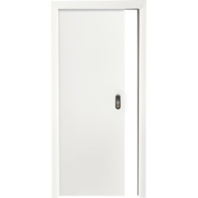 HHZ Sliding door white RSP butt 735x2110mm w. groove