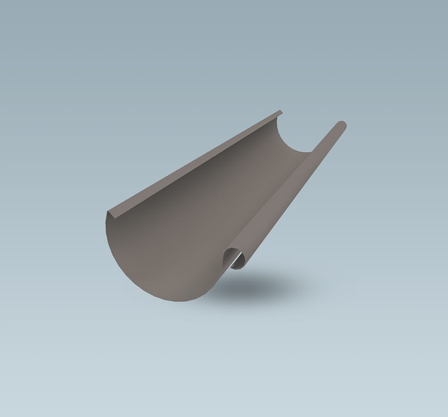 PREFA gutter 0.7mm 5m 25 light grey