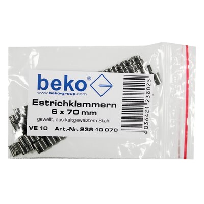 Beko screed clamp 6x70mm bag of 10