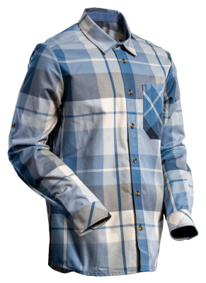 MASCOT® Customized Hemd aus Flanell Schwarzblau-kariert Gr. 2XL