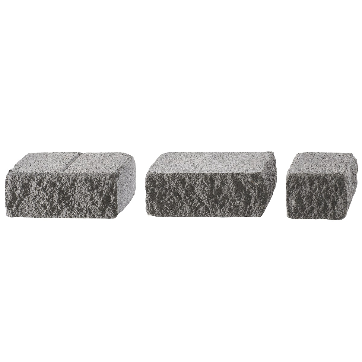 Halbendelem. Vermont Abdecks. 25x25x15cm grau gebr. gealtert gestr.