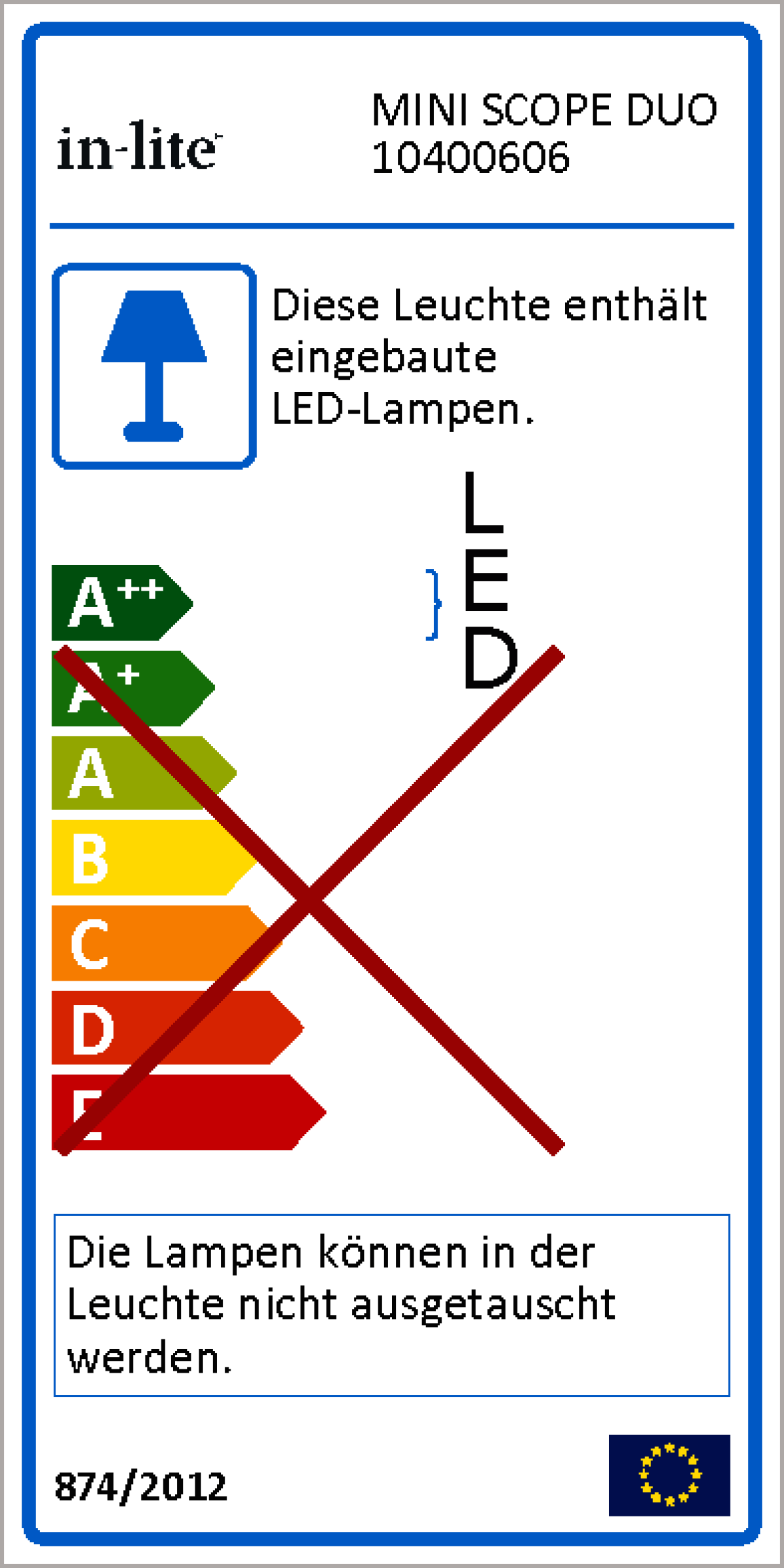 in-lite Wandleuchte LED Mini scope duo (update) 12V 2W