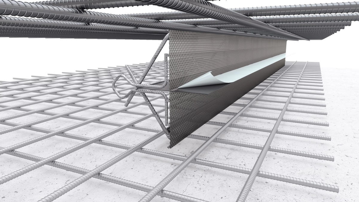 Mastertec shuttering element ABS 300 galvanised sealing sheet cage length 2.40m 160mm