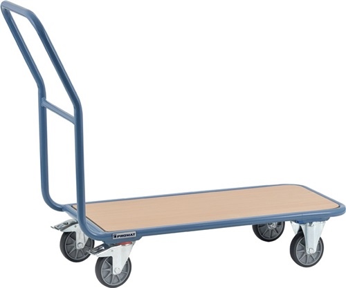 Wózek platformowy powierzchnie ładunkowe L850xW450mm stal rurowa pigeon blue nośność 200kg