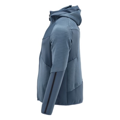 MASCOT® CUSTOMIZED Kapuzensweatshirt Fleece mit Reißvers. steinblau Gr. 2XL