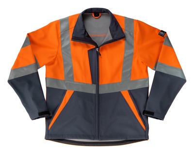 MASCOT® Kiama Softshelljacke hi-vis orange/schwarzblau Gr.M