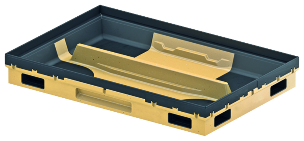 ACO Self Vario 2.0 taca podłogowa 750x500mm hybrydowa, z plastikową ramą