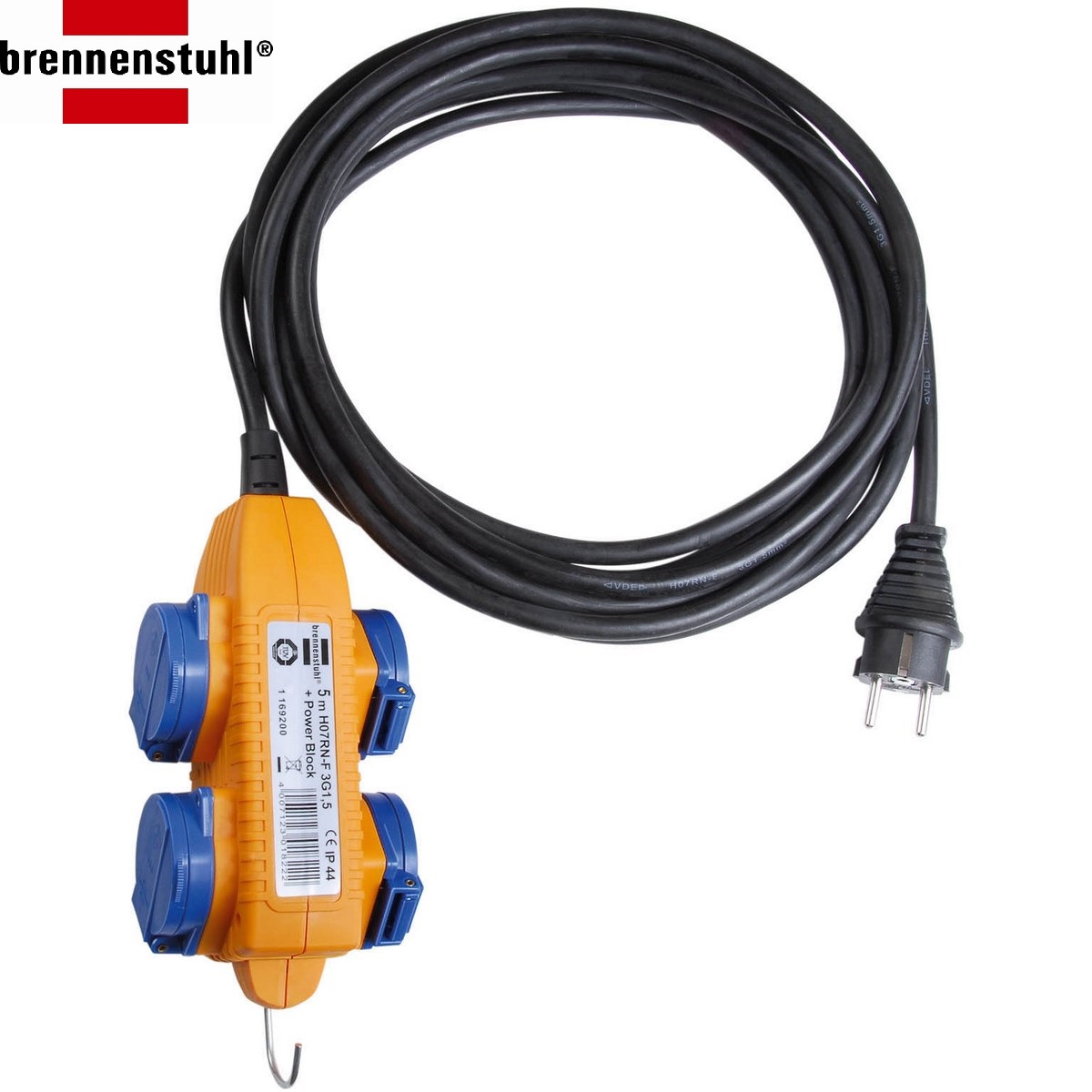 Kabel budowlany BS IP 54 m. Powerblock H07RN-F 3G1.5 5m czarny