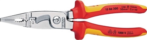 KNIPEX Electrical installation pliers VDE 200mm chrome-plated insulated