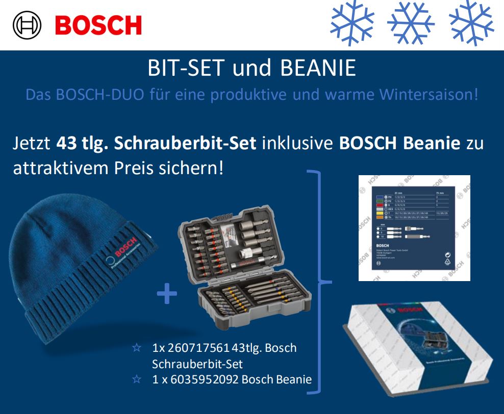 Zestaw końcówek wkrętakowych Bosch 43 szt. z czapką Bosch
