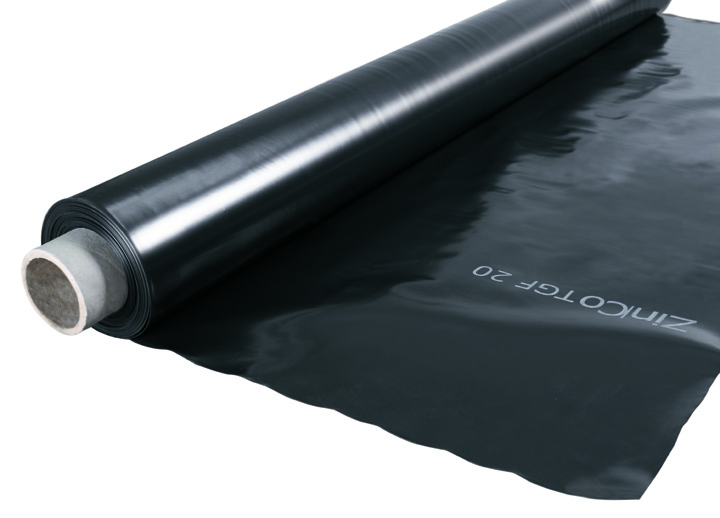 ZinCo Trenn- u. Gleitfolie TGF 20. Maße 8 x 25 m. 0.2 mm. schwarz