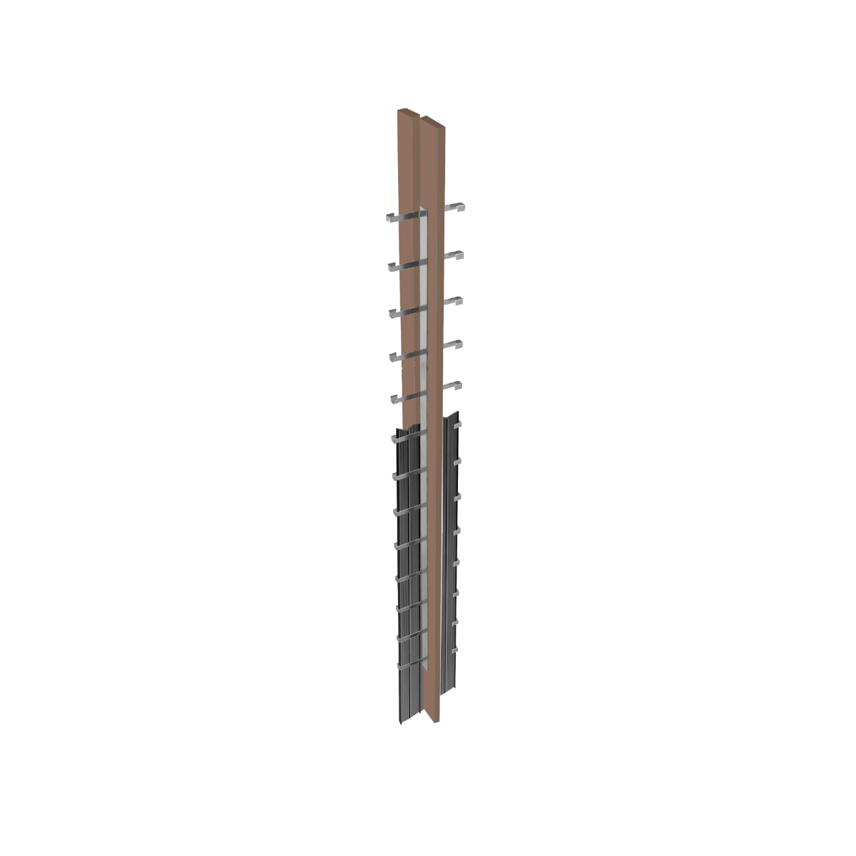 Mastertec sealing plate sound separating basket DSK for WS 30cm element length 2500mm