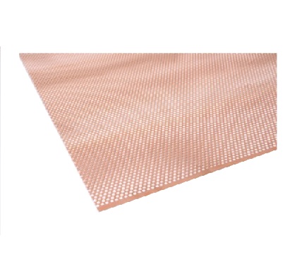 Perforated copper sheet 0.6x1000x2000mm Rv 5/7 free ventilation cross-section 46.27%