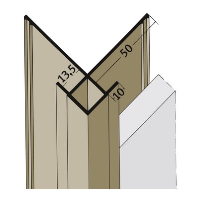 Profil krawędziowy Maisch czarny 13,5 mm 2,5 m 03504 250,0 90