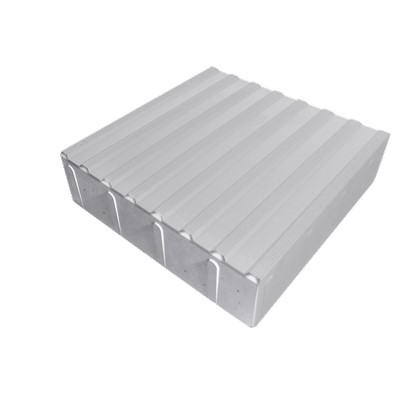 Blind ribbed panel Ri-A40mm TRAPEZ Ränd 30x30x8cm fibre concrete white SB No.470