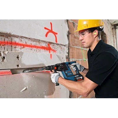 Bosch cordless rotary hammer with SDS plus GBH 18V-26 F 2x6.0 Ah in L-BOXX