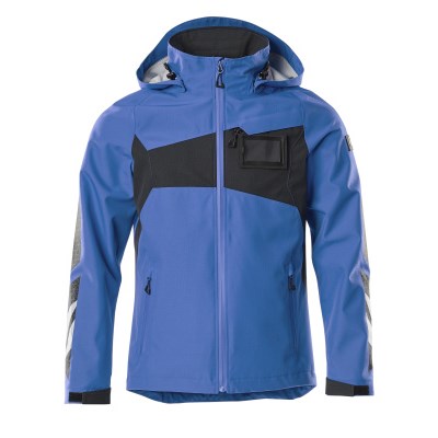 MASCOT® Hard Shell Jacke wasserdicht azurblau/schwarzblau Gr. 4XL