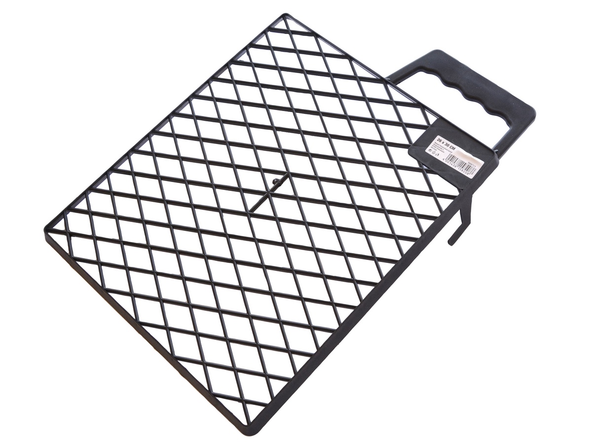 Black plastic scraper grid 26x30cm for rollers up to 25 cm