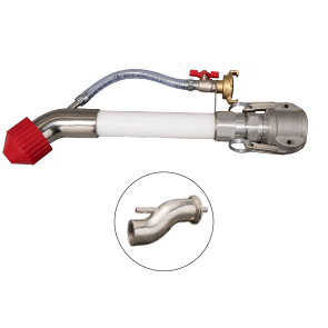 Strumień natryskowy PET Twist Fix M 400 mm z aluminiową głowicą natryskową MT25 360°, prosty